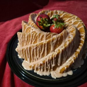 Strawberry Glazed Pound Cake